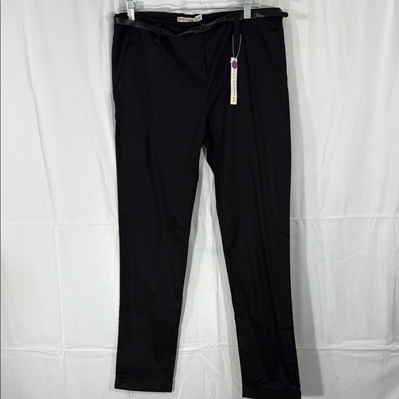 Ponny Tail Belted Black Women’s Trousers Size XL - Picture 1 of 9